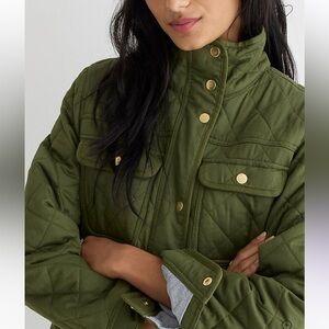 J. Crew Olive Quilted Field Jacket NWT